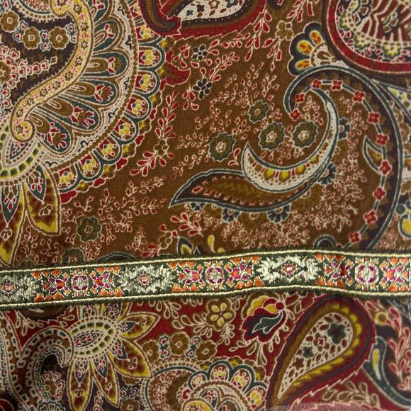 Y2K Vintage Paisley Pencil Skirt 4 | Whimsigoth Earthy Boho Academic USA Made - Picture 7 of 15